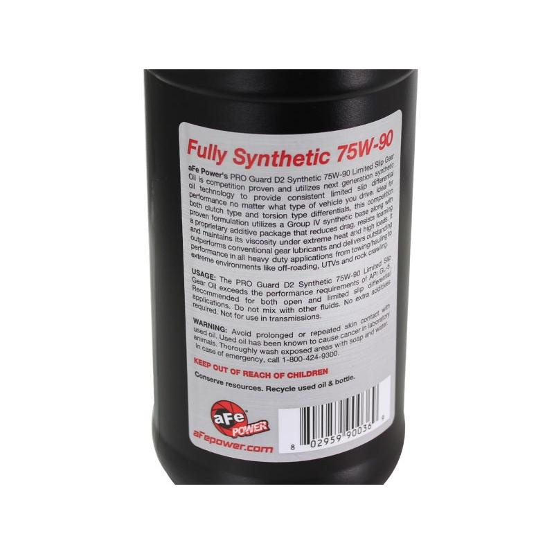 aFe Pro Guard D2 Synthetic Gear Oil, 75W90 1 Quart-SR1 Performance
