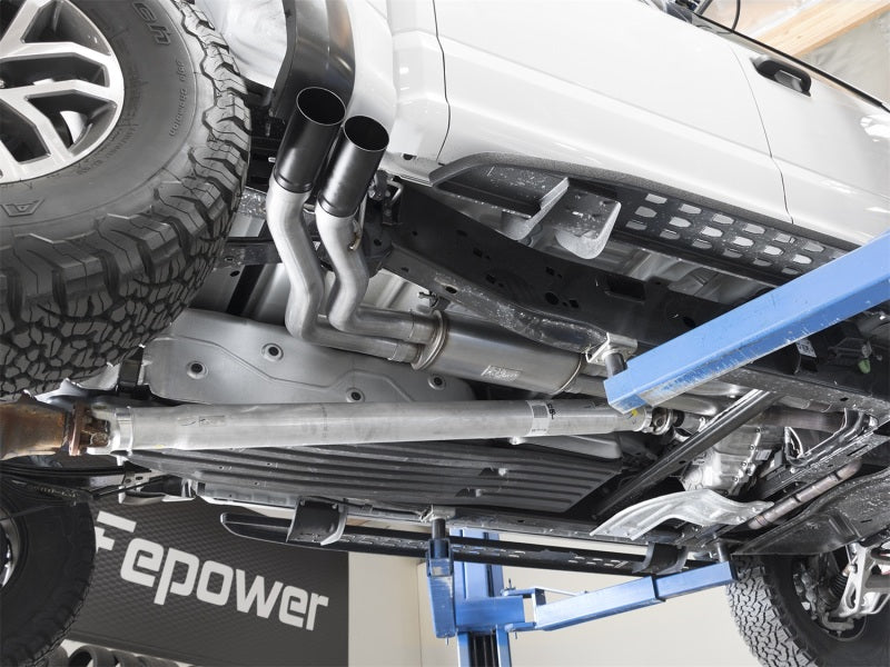 aFe POWER Rebel Series 3in 409 SS Cat Back Exhaust w/ Black Tips 17 Ford F-150 Raptor V6-3.5L-SR1 Performance