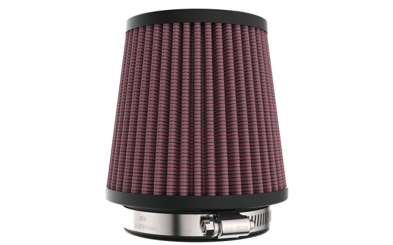 K&N Universal Clamp-On Air Filter 3in FLG /4 1/2in B / 3 1/2in T / 4 3/8in H-SR1 Performance