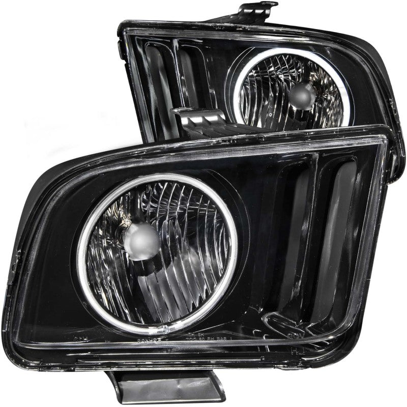 ANZO 2005-2009 Ford Mustang Crystal Headlights w/ Halo Black (CCFL)-SR1 Performance