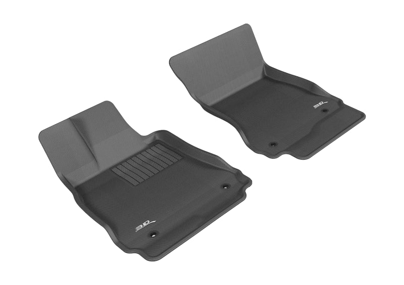 3D MAXpider 2007-2013 Mercedes-Benz S-Class W221 Kagu 1st Row Floormat - Black-SR1 Performance
