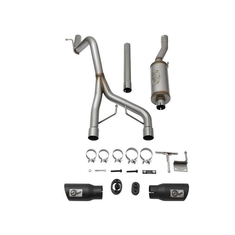 aFe Rebel Series CB 2.5in Dual Center Exit SS Exhaust w/ Black Tips 07-15 Jeep Wrangler 3.6L/3.8L V6-SR1 Performance