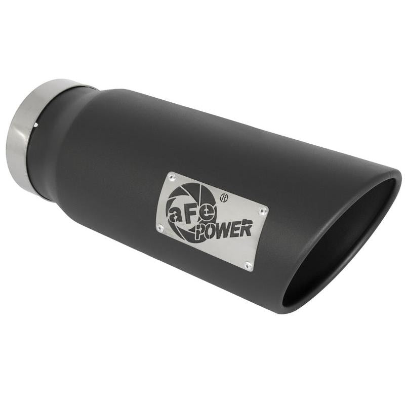 aFe Power MACH Force-Xp 5in In x 6in Out x 15in L Bolt-On 409 SS Exhaust Tip - Black-SR1 Performance