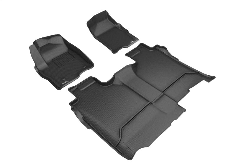 3D Maxpider 19-24 GMC Sierra 1500 Crew Cab 5-Seat Kagu Black R1 R2 (Trim To Fit Underseat Box)-SR1 Performance