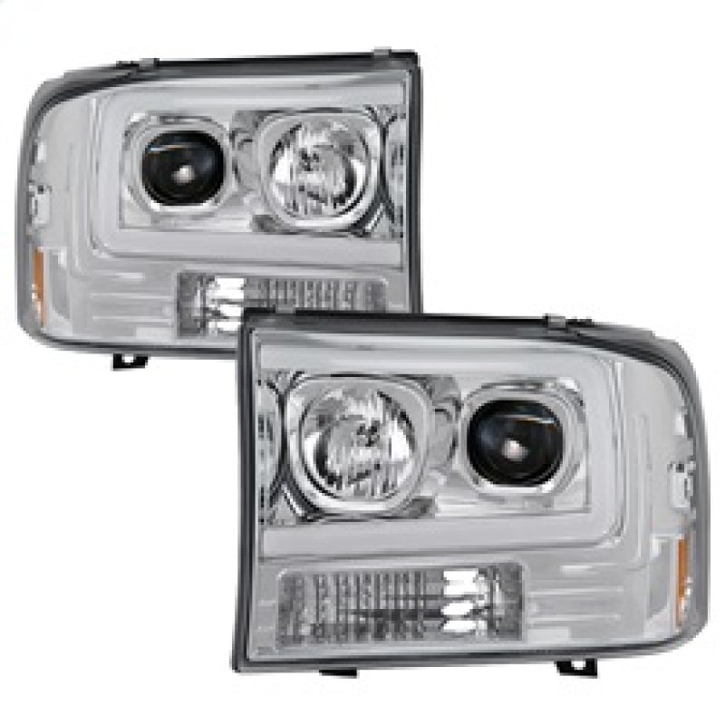 Spyder 99-04 Ford F-250 Super Duty Light Bar Projector Headlights - Chrome (PRO-YD-FF25099V2-LB-C)-SR1 Performance