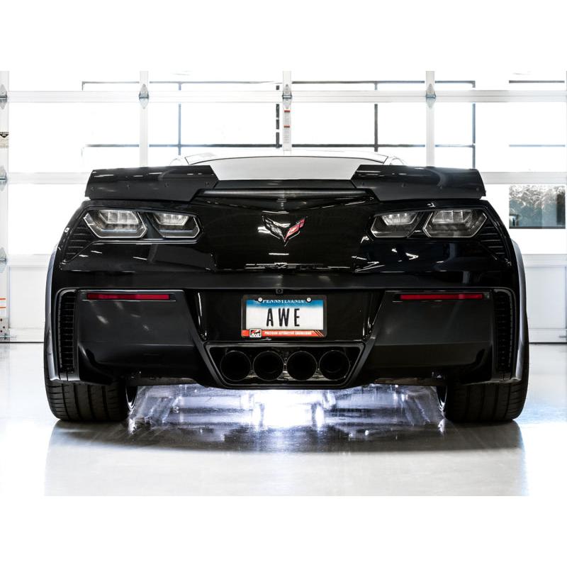 AWE Tuning 14-19 Chevy Corvette C7 Z06/ZR1 Track Edition Axle-Back Exhaust w/Black Tips-SR1 Performance