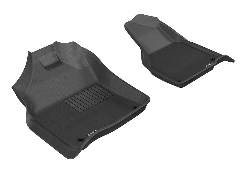 3D MAXpider 2012-2020 Dodge Ram 1500 Reg/Quad 2500/3500 Reg Kagu 1st Row Floormat - Black-SR1 Performance