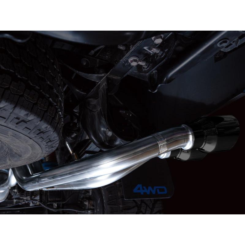AWE 16-22 Toyota Tacoma 0FG Catback Exhaust w/ BashGuard - Dual Diamond Black Tips-SR1 Performance