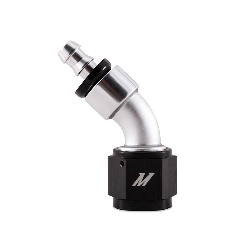Mishimoto Push-On Swivel End Hose Fitting, 45 Degrees -10AN-SR1 Performance