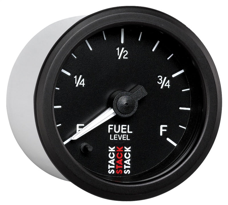 Autometer Stack Instruments 52mm 0-280 Ohm Programmable Pro Stepper Motor Fuel Level Gauge - Black-SR1 Performance