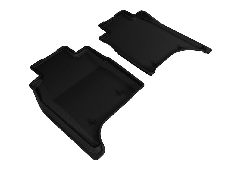 3D MAXpider 2014-2017 Land Rover Range Rover Long Wheelbase Kagu 2nd Row Floormats - Black-SR1 Performance