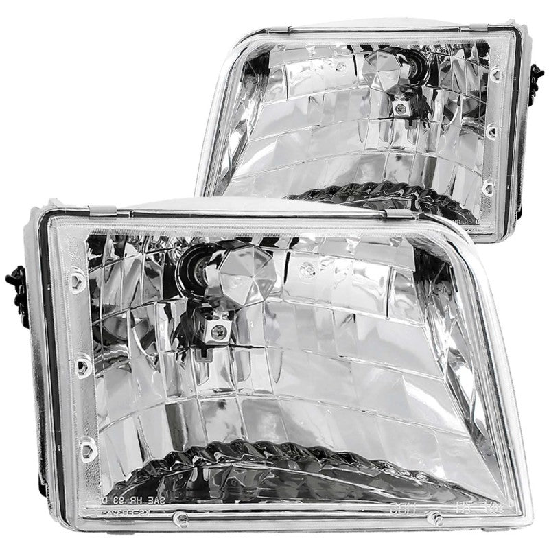 ANZO 1993-1997 Ford Ranger Crystal Headlights Chrome-SR1 Performance