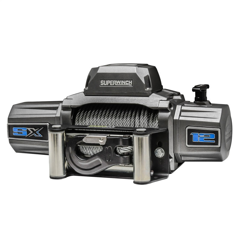 Superwinch 12000 LBS 12V DC 3/8in x 85ft Wire Rope SX 12000 Winch - Graphite-SR1 Performance