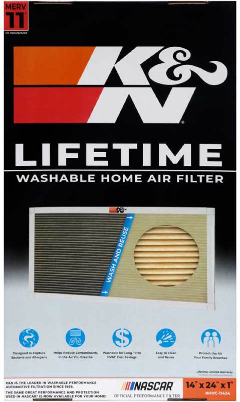 K&N HVAC Filter - 14 X 24 X 1-SR1 Performance