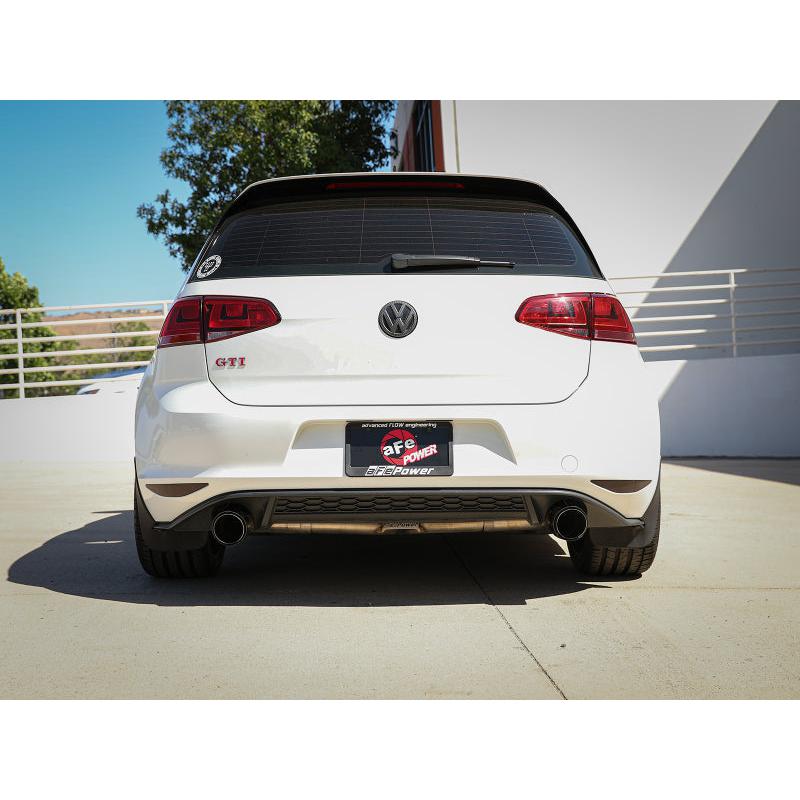 aFe MACH Force-Xp 3in to 2-1/2in Stainless Steel Axle-Back Exhaust Carbon - 15-17 Volkswagen GTI-SR1 Performance
