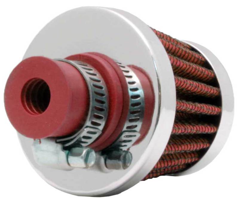 K&N 2in Base OD x .375in Flange ID x 1.75in H Rubber Base Crankcase Vent Filter-SR1 Performance