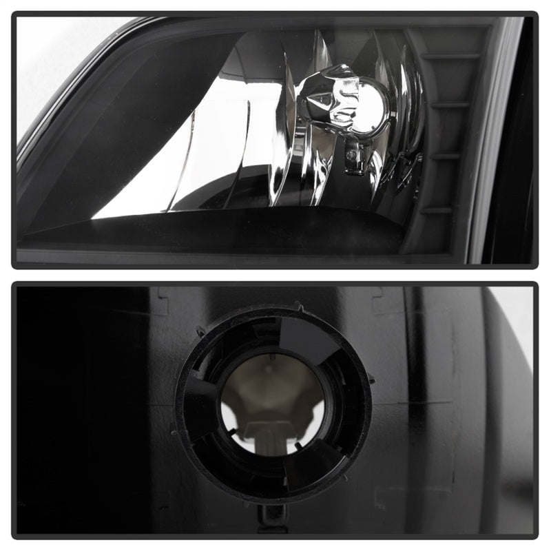 Xtune Ford F150 97-03 Crystal Headlights w/ Clear LED Corners Black HD-ON-FF15097-LED-SET-BK-SR1 Performance