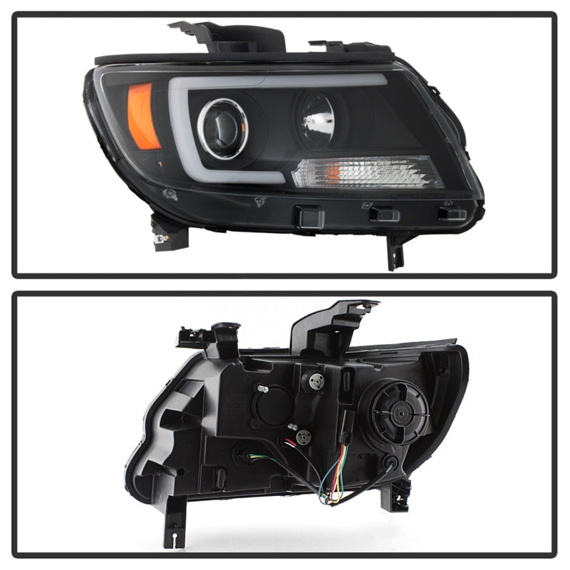 Spyder 15-17 Chevy Colorado Projector Headlights - Light Bar LED - Black (PRO-YD-CCO15-LBDRL-BK)-SR1 Performance