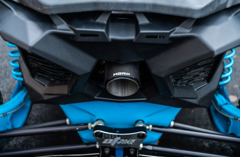 MBRP 17-21 Can-Am Maverick Turbo/Turbo R 2.5in Perf Series Chamber Oval Turbo Back Exhaust C/F Tip-SR1 Performance