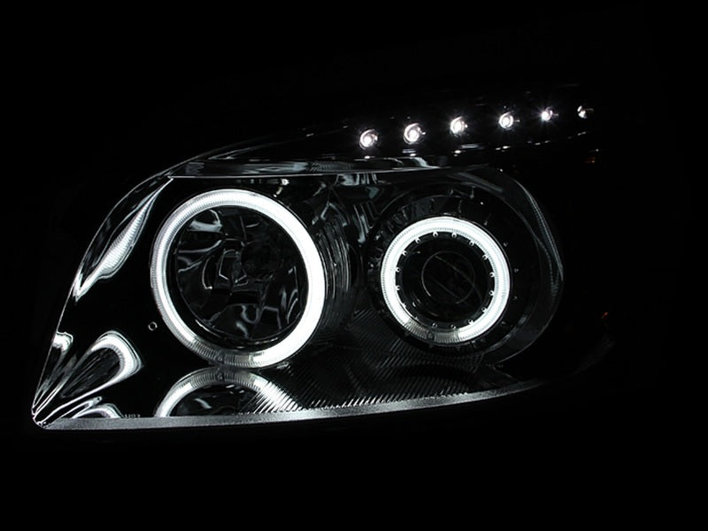 ANZO 2006-2008 Toyota Rav4 Projector Headlights w/ Halo Black-SR1 Performance