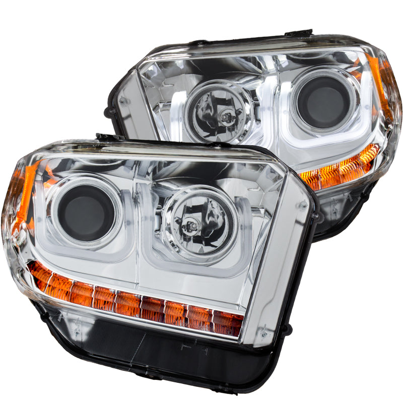 ANZO 2014-2016 Toyota Tundra Projector Headlights w/ U-Bar Chrome-SR1 Performance