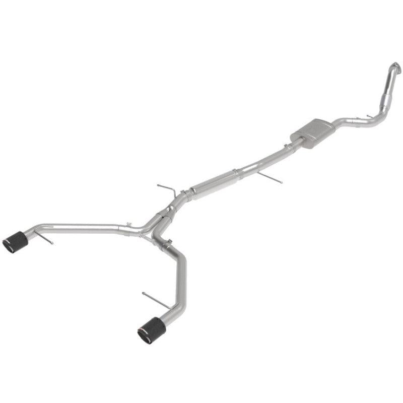 aFe 17-19 Audi A4 (B9) MACH Force-Xp 3in to 2.5in 304 SS Cat-Back Exhaust System-Dual Carbon Tips-SR1 Performance