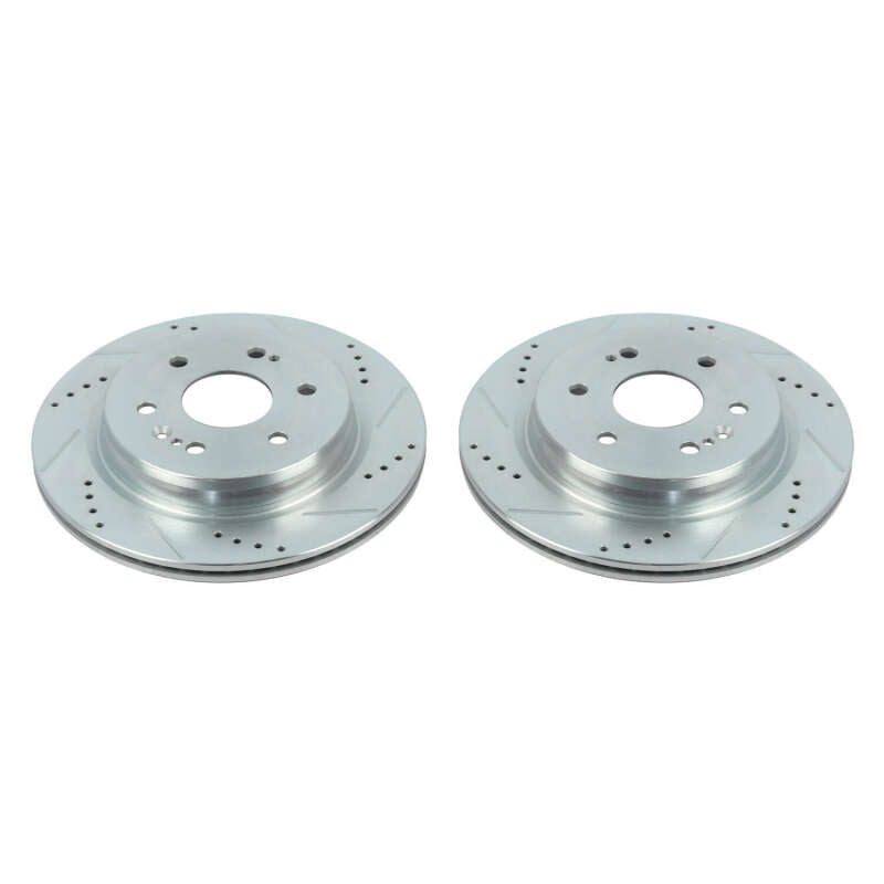 Power Stop 19-20 Chevrolet Silverado 1500 Rear Evolution Drilled & Slotted Rotors - Pair-SR1 Performance