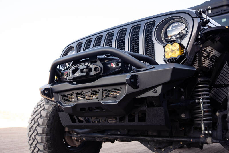 DV8 Offroad Spec Series Front Bumper for Jeep Wrangler JL & Gladiator JT – Heavy-Duty Winch-Ready Off-Road Protection