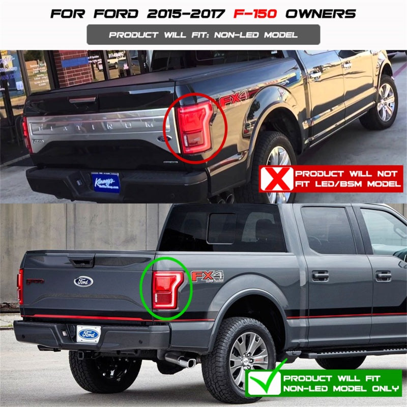 Spyder Ford F150 2015-2017 Light Bar LED Tail Lights - Black Smoke ALT-YD-FF15015-LBLED-BSM-SR1 Performance