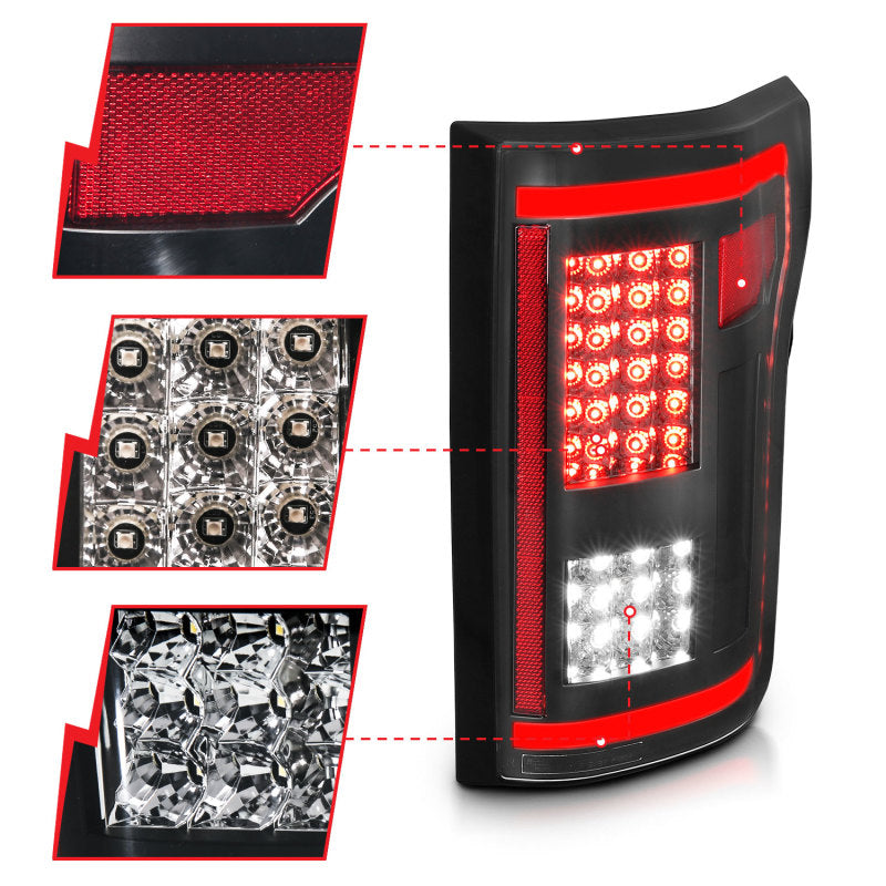 ANZO 2015-2017 Ford F-150 LED Taillights Smoke-SR1 Performance