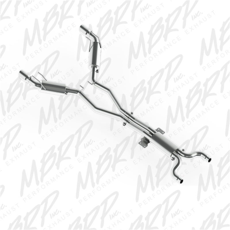 MBRP 2010 Chev Camaro V8 6.2L Automatic (L99) 3 Dual Cat Back Round Tips T409-SR1 Performance