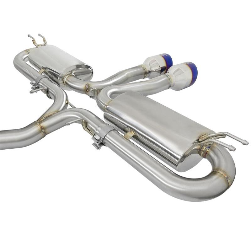 aFe Takeda 3in 304 SS Cat-Back Exhaust System w/ Blue Tips 2017+ Honda Civic Si 4Dr I4 1.5L (t)-SR1 Performance