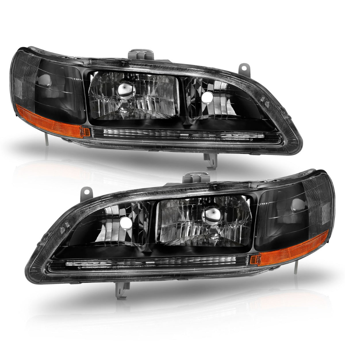 HONDA ACCORD 98-02 CRYSTAL HEADLIGHTS BLACK