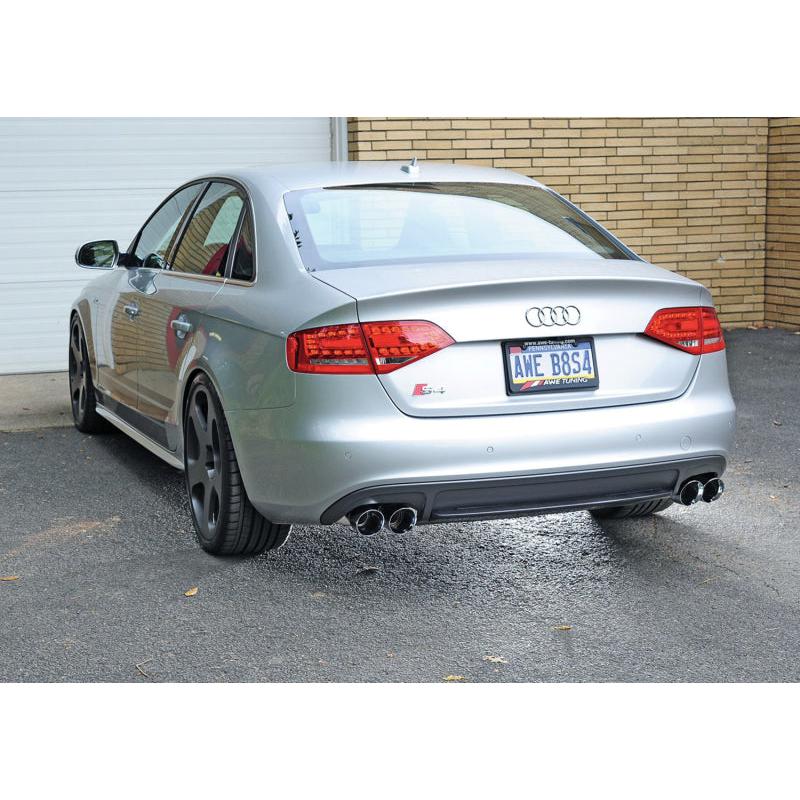 AWE Tuning Audi B8 / B8.5 S4 3.0T Touring Edition Exhaust - Chrome Silver Tips (90mm)-SR1 Performance