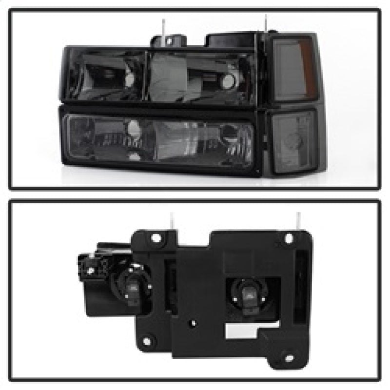 Xtune Chevy Suburban 94-98 Headlights w/ Corner & Parking Lights 8pcs Smoked HD-JH-CCK88-AM-SM-SET-SR1 Performance