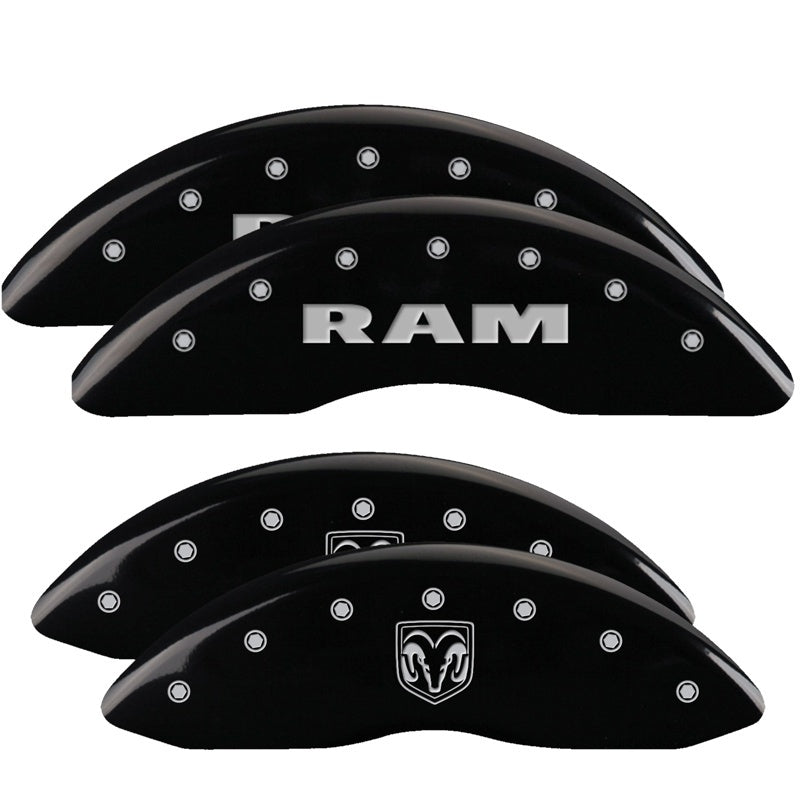 MGP 4 Caliper Covers for 2006 Mini Cooper - Black Finish with Silver Engraving