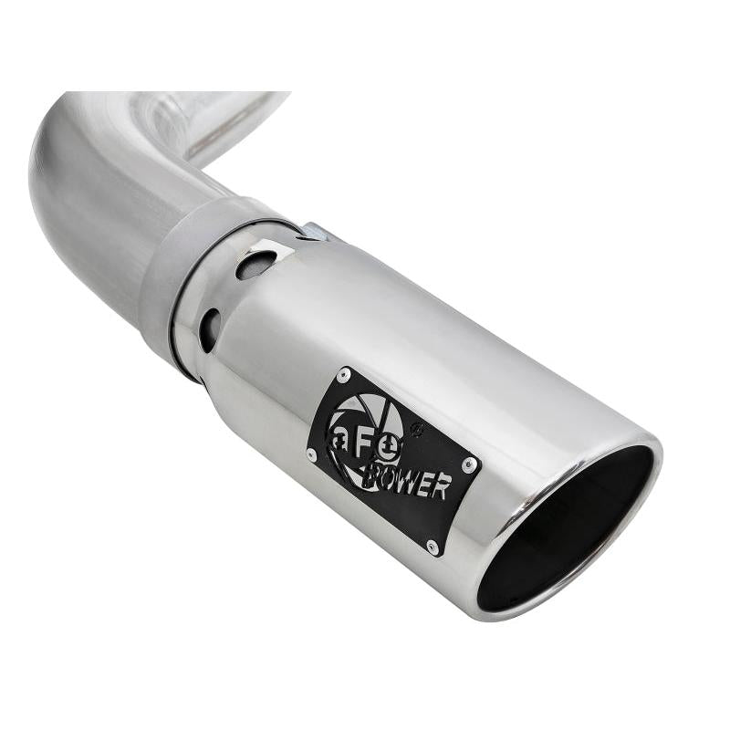 aFe Atlas 4in Aluminized Steel DPF-Back Exh 18-19 Ford F-150 V6-3.0L (td) w/ Polished Tip-SR1 Performance