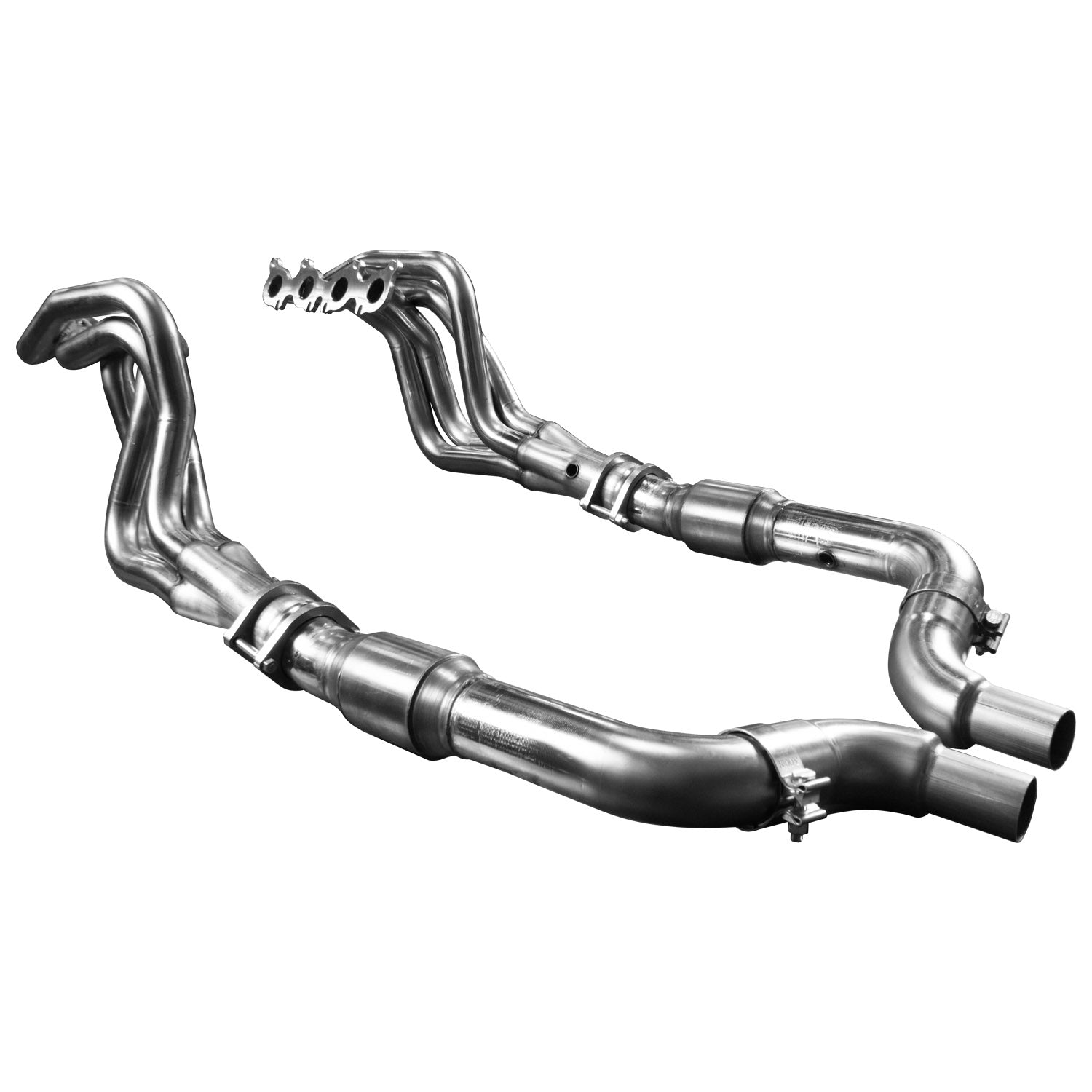 1-3/4" Stainless Headers & GREEN Catted Conn. Kit. 2015-2024 Mustang GT 5.0L.