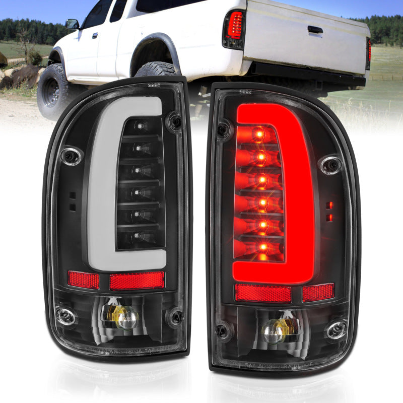 ANZO 95-00 Toyota Tacoma LED Taillights Black Housing Clear Lens (Pair)-SR1 Performance