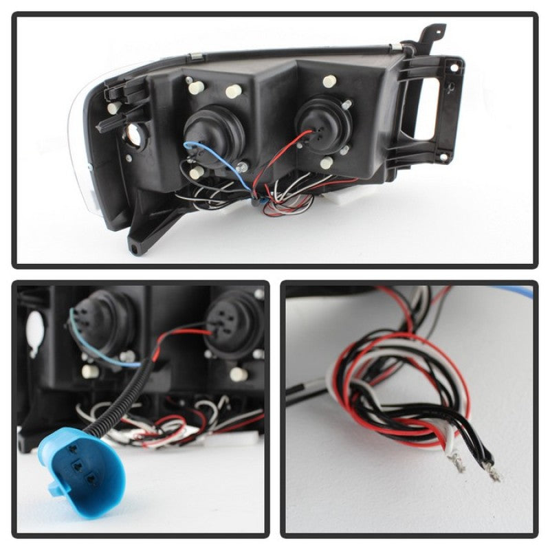 Spyder Dodge Ram 1500 02-05/Ram 2500 03-05 Projector Headlights LED Halo LED Blk PRO-YD-DR02-HL-BK-SR1 Performance