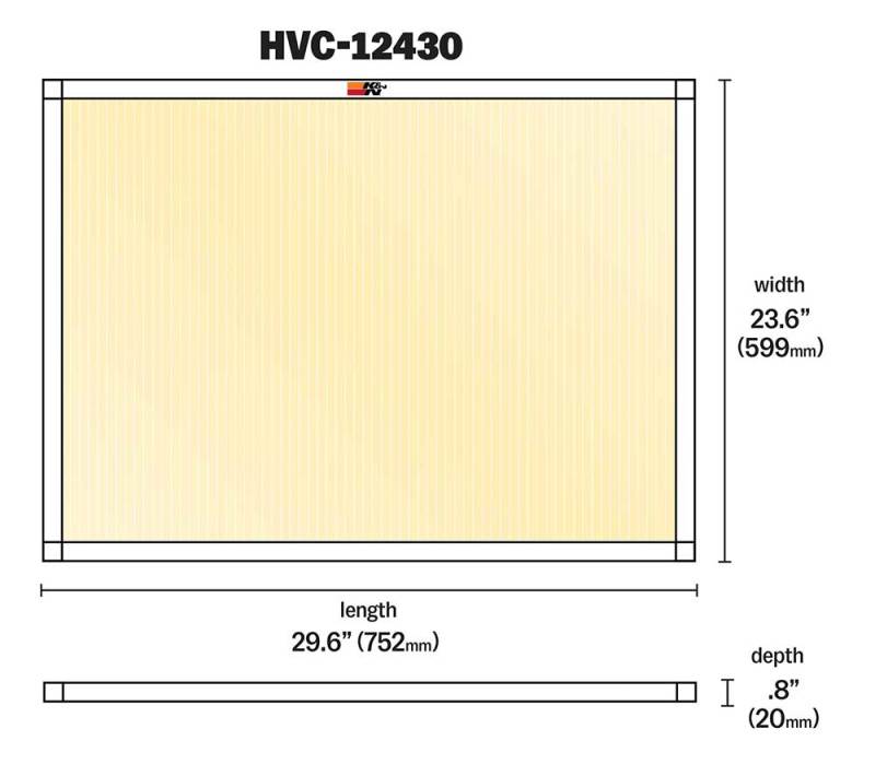 K&N HVAC Filter - 24 x 30 x 1-SR1 Performance