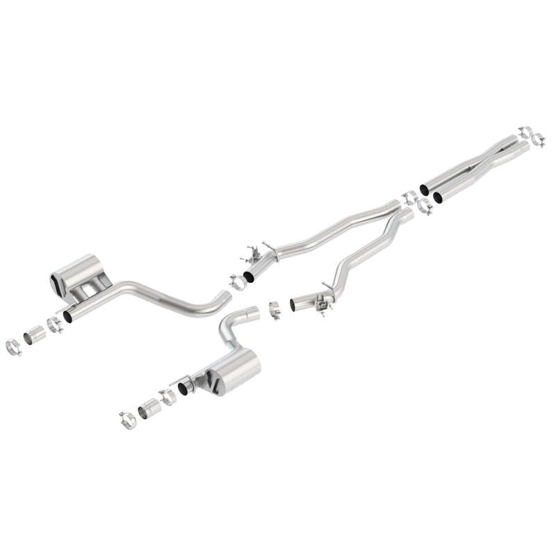 Borla 15-16 Dodge Charger Hellcat 6.2L V8 ATAK Catback Exhaust w/ Valves No Tips Factory Valance-SR1 Performance