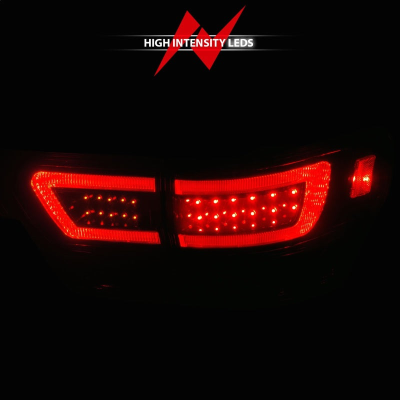 ANZO 11-13 Jeep Grand Cherokee LED Taillights w/ Lightbar Black Housing/Smoke Lens 4pcs-SR1 Performance