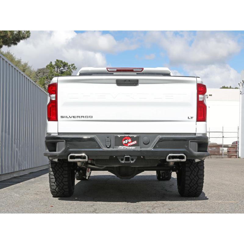 aFe Gemini XV 4in to Dual 3in 304 SS Cat-Back Exhaust w/ Cutout 19-21 GM Silverado/Sierra V8-6.2L-SR1 Performance