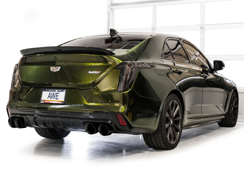 AWE Tuning 2021+ Cadillac CT4-V Blackwing SwitchPath Exhaust with Diamond Black Tips
