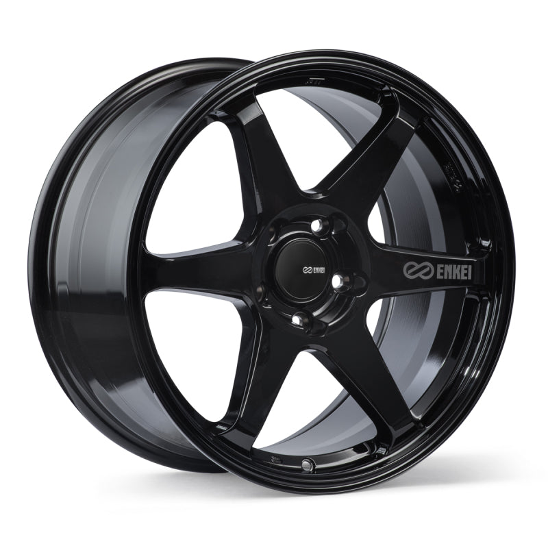 Enkei T6R 18x9.5 38mm Offset 5x114.3 Bolt Pattern 72.6 Bore Gloss Black Wheel-SR1 Performance