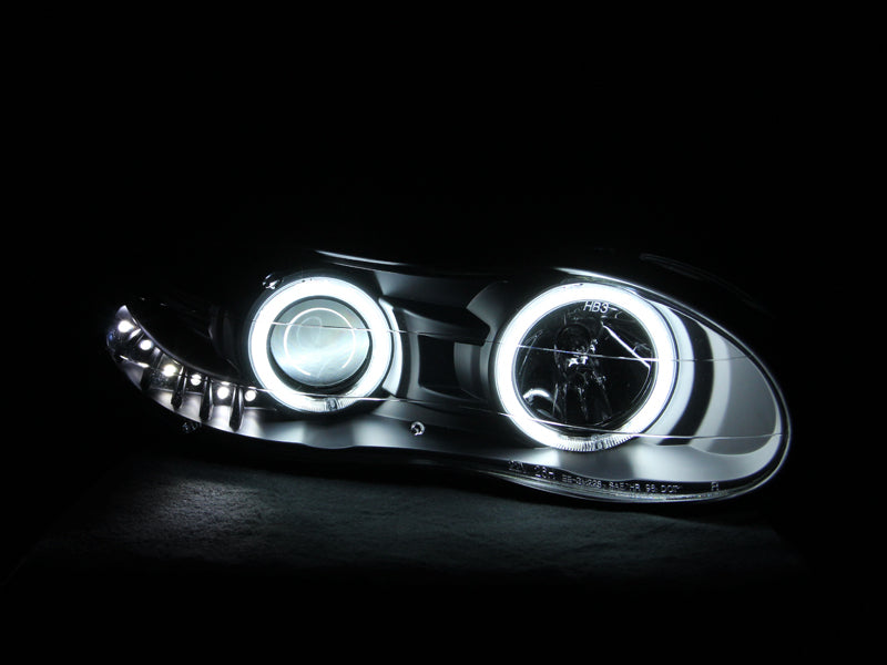 ANZO 1998-2002 Chevrolet Camaro Projector Headlights w/ Halo Black-SR1 Performance