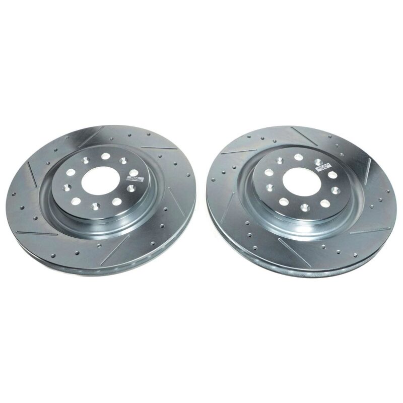 Power Stop 20-21 Chevrolet Corvette Rear Evolution Drilled & Slotted Rotor - Pair-SR1 Performance