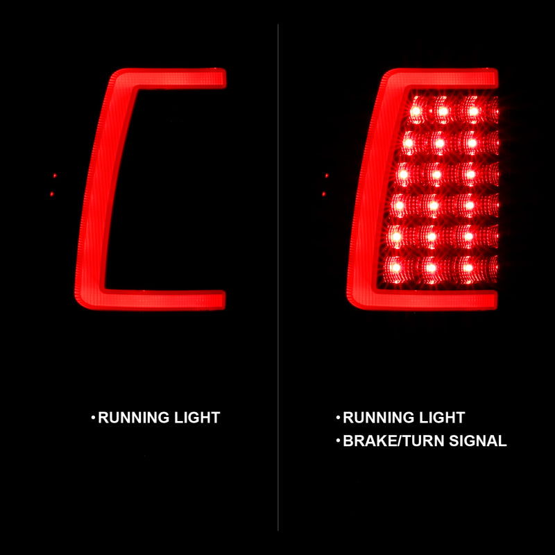 ANZO 2003-2006 Chevy Silverado 1500 LED Taillights Plank Style Black w/Smoke Lens-SR1 Performance