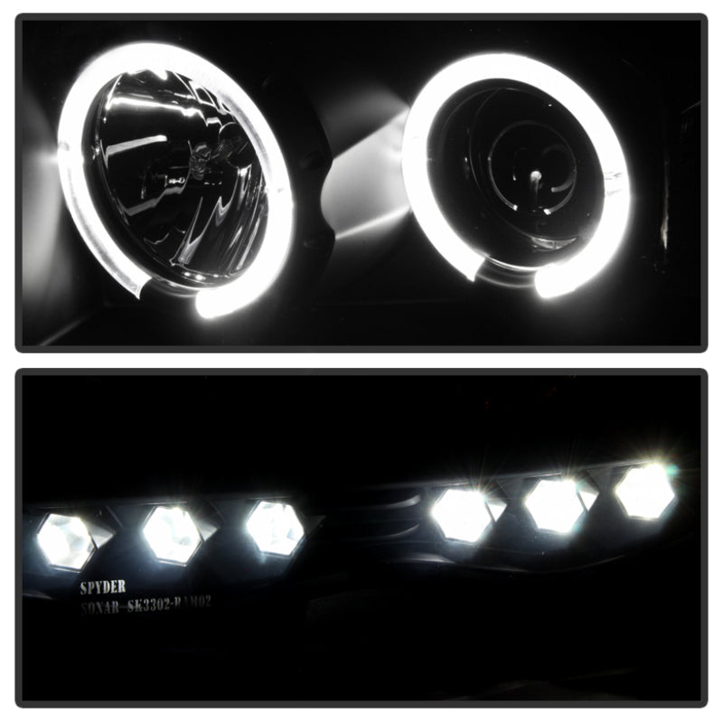 Spyder Dodge Ram 1500 02-05 03-05 Projector Headlights LED Halo LED Blk Smke PRO-YD-DR02-HL-BSM-SR1 Performance